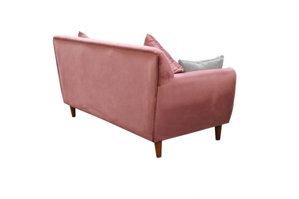 Sofa rosa 3 cuerpos atras