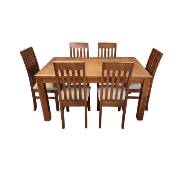 Comedor 6p Nogal Tapiz Beige 2